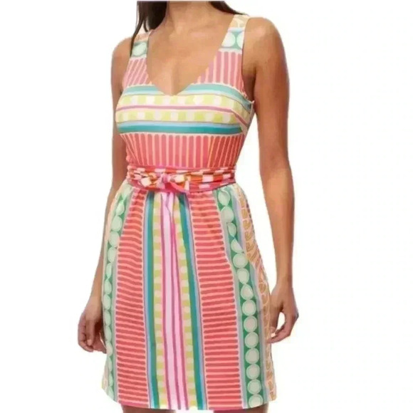 GRETCHEN SCOTT Date Night Matinee Belted Dress w/pockets size XS - Picture 1 of 11